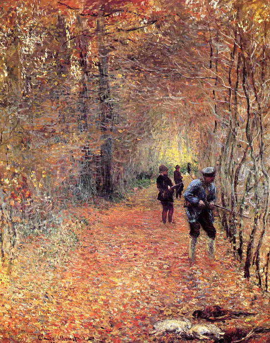 Wikioo.org - The Encyclopedia of Fine Arts - Painting, Artwork by Claude Monet - Hunting (also known as The Shoot)