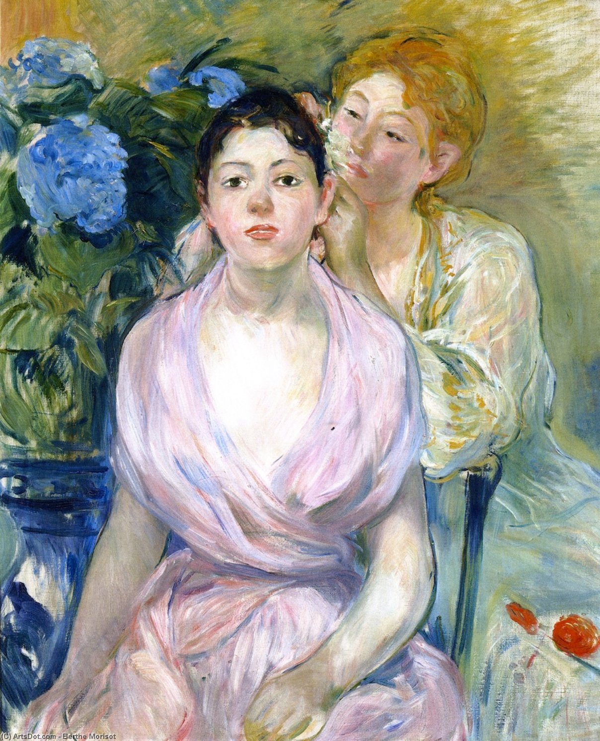 Wikioo.org – La Enciclopedia de las Bellas Artes - Pintura, Obras de arte de Berthe Morisot - El Hydrangea