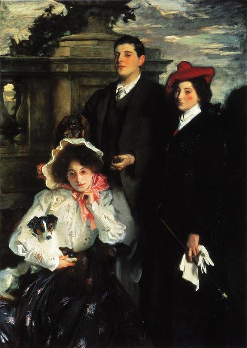 Wikioo.org - The Encyclopedia of Fine Arts - Painting, Artwork by John Singer Sargent - Hylda, Almina and Conway, Children of Asher Wertheimer
