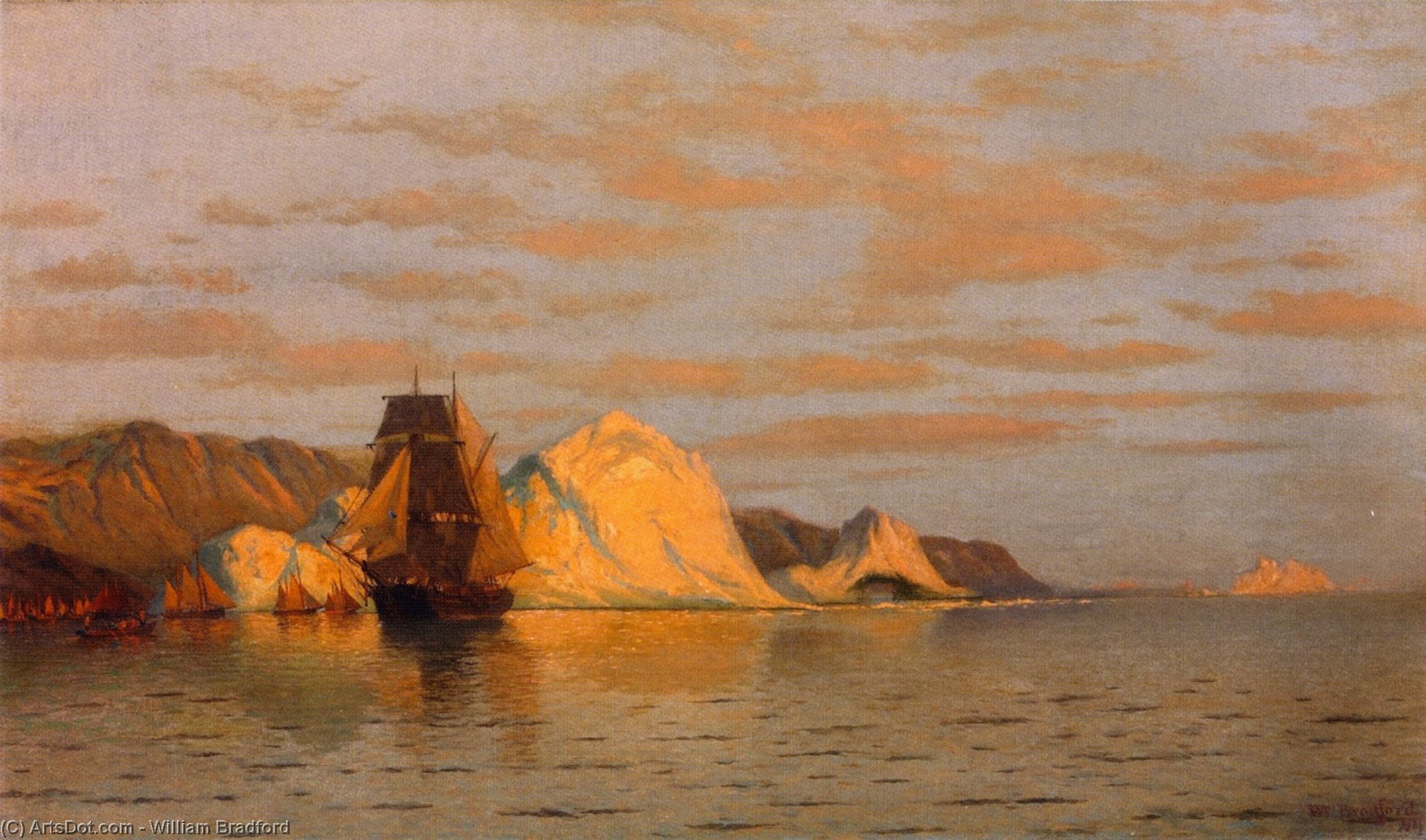 Wikioo.org - The Encyclopedia of Fine Arts - Painting, Artwork by William Bradford - The Ice Blockade on the Labrador Coast