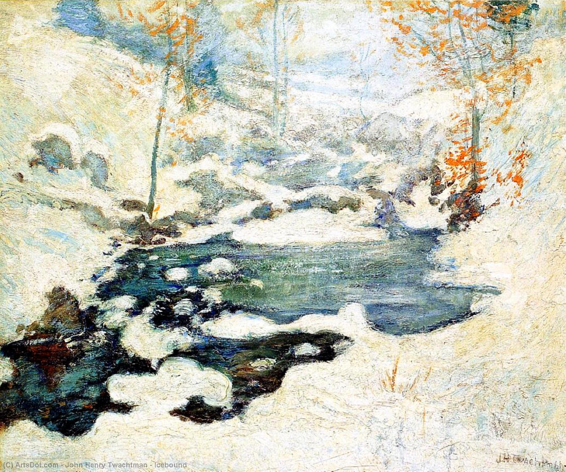 Wikioo.org - The Encyclopedia of Fine Arts - Painting, Artwork by John Henry Twachtman - Icebound