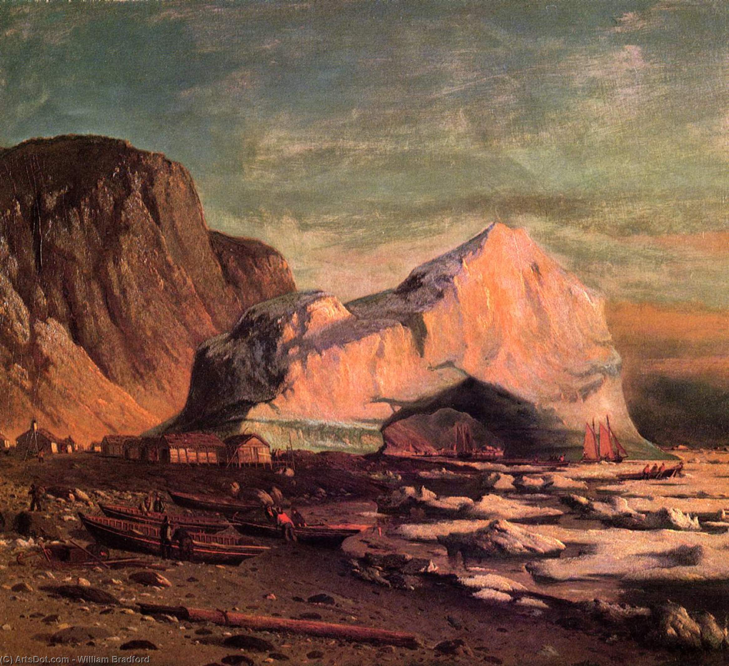 Wikioo.org - The Encyclopedia of Fine Arts - Painting, Artwork by William Bradford - The Ice Gate of Cape St. Michael
