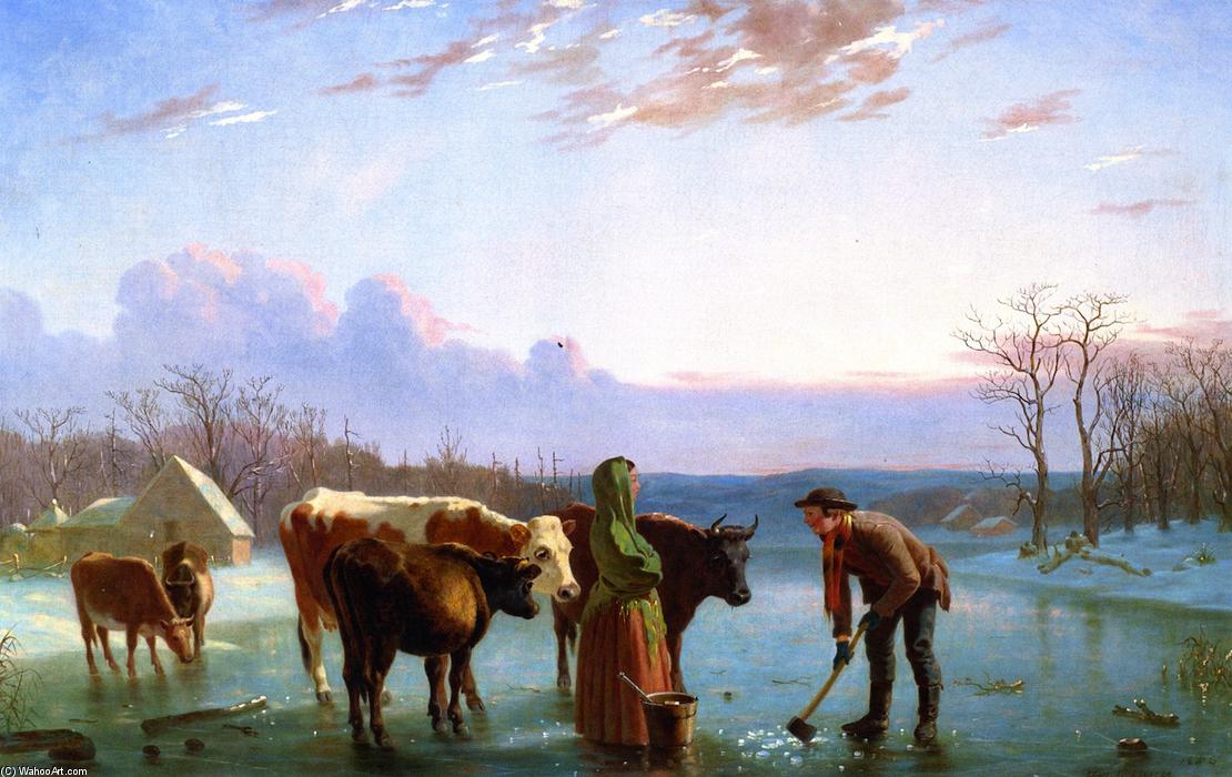Wikioo.org - The Encyclopedia of Fine Arts - Painting, Artwork by William Tylee Ranney - Ice Gatherers
