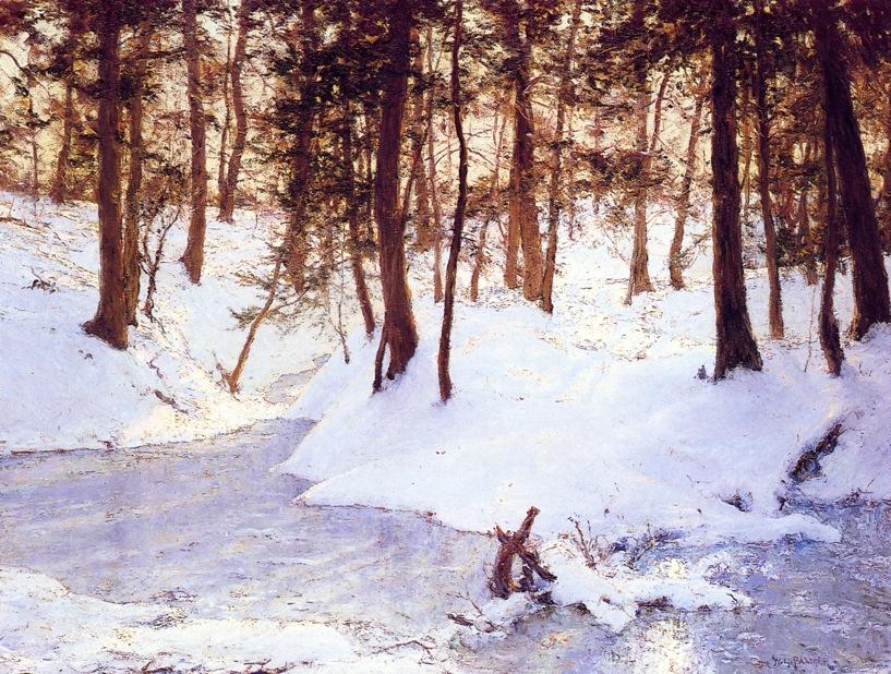 Wikioo.org - The Encyclopedia of Fine Arts - Painting, Artwork by Walter Launt Palmer - Ice in the Glen