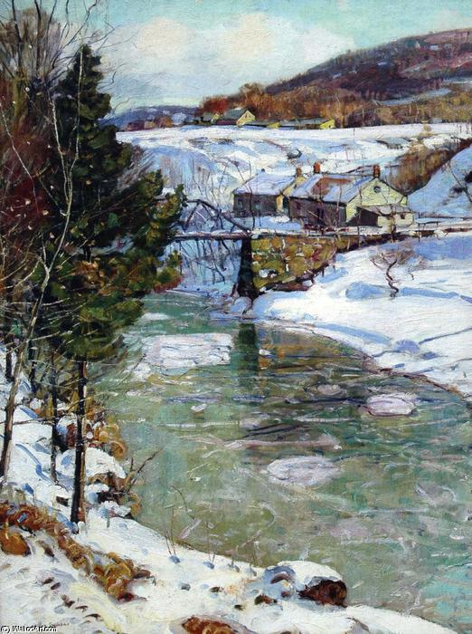 WikiOO.org - Encyclopedia of Fine Arts - Maleri, Artwork George Gardner Symons - Icy Winter