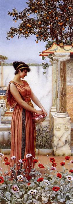 Wikioo.org - The Encyclopedia of Fine Arts - Painting, Artwork by John William Godward - An Idle Hour