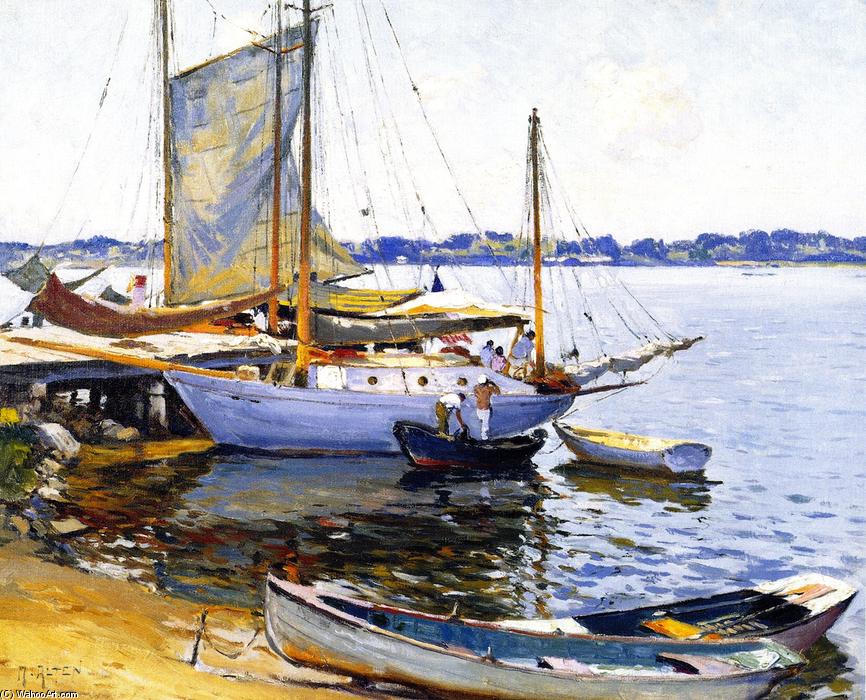 Wikoo.org - موسوعة الفنون الجميلة - اللوحة، العمل الفني Mathias Joseph Alten - Idling Boats