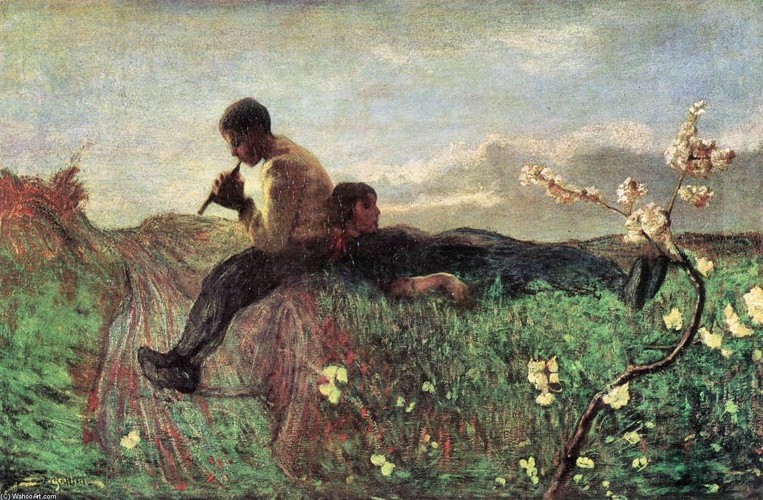 Wikioo.org - The Encyclopedia of Fine Arts - Painting, Artwork by Giovanni Segantini - Idyll