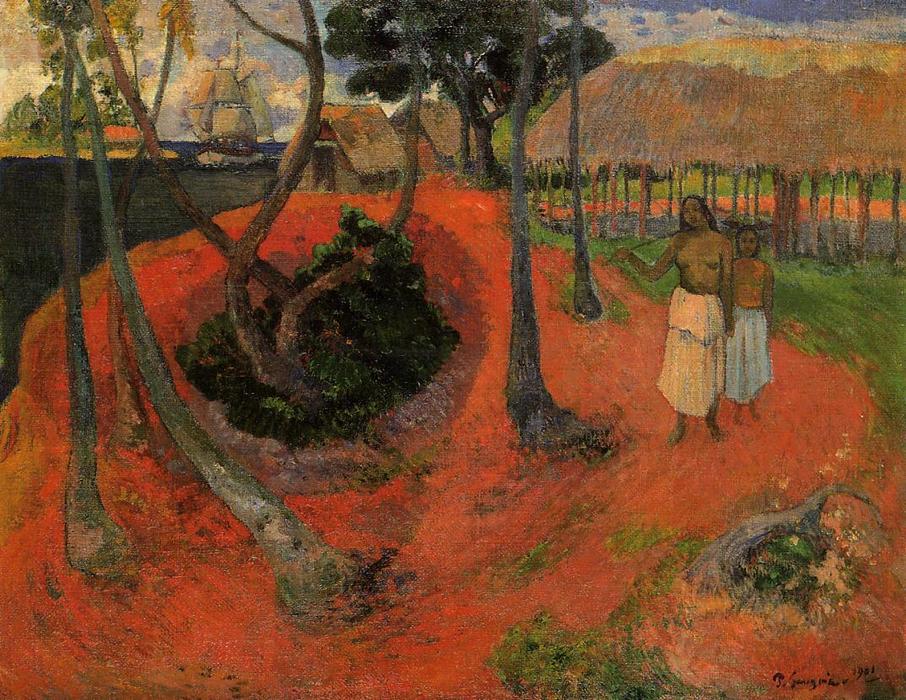 Wikioo.org - The Encyclopedia of Fine Arts - Painting, Artwork by Paul Gauguin - Idyll in Tahitgi
