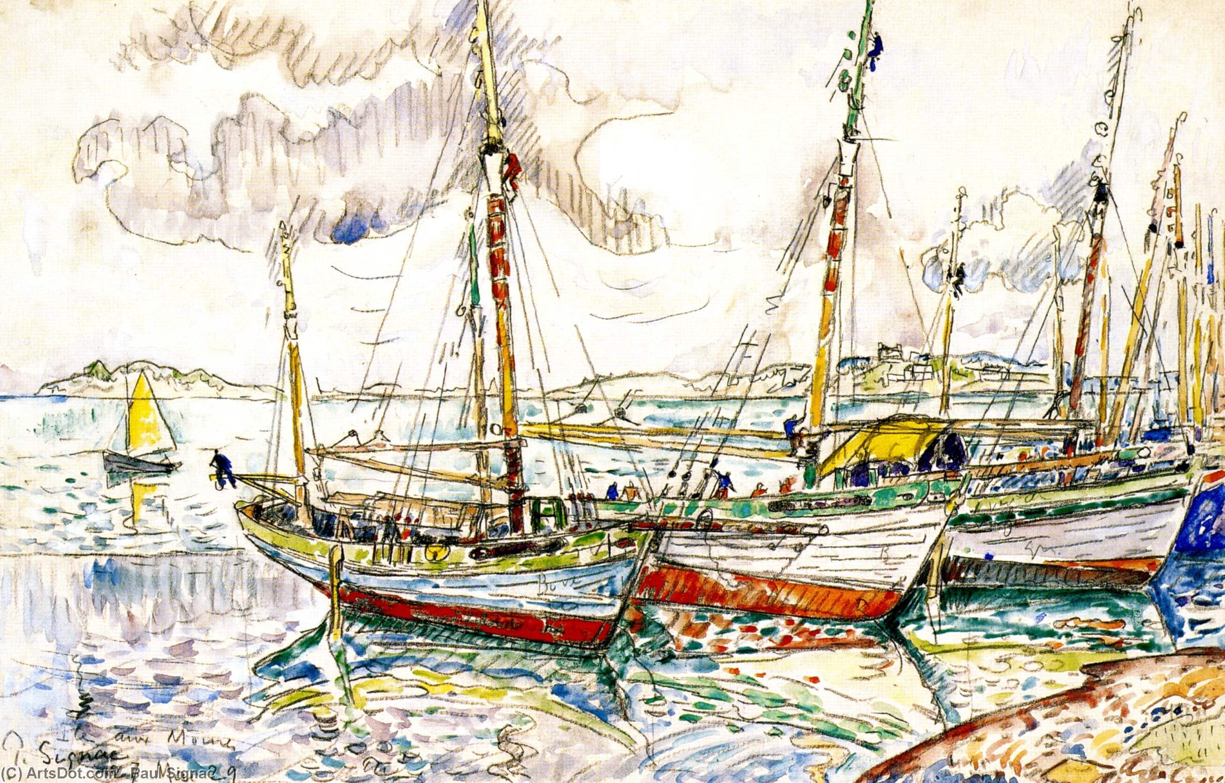 Wikioo.org - The Encyclopedia of Fine Arts - Painting, Artwork by Paul Signac - Ile-aux-Moines