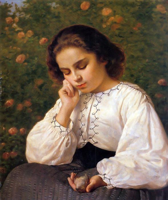 Wikioo.org - The Encyclopedia of Fine Arts - Painting, Artwork by Silvestro Lega - Il primo dolore
