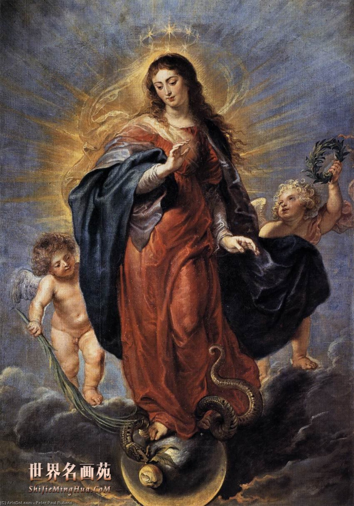 WikiOO.org - Encyclopedia of Fine Arts - Schilderen, Artwork Peter Paul Rubens - Immaculate Conception