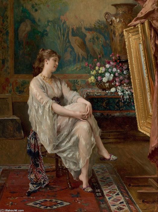 Wikioo.org - The Encyclopedia of Fine Arts - Painting, Artwork by Gustave Leonard De Jonghe - In the Artist's Studio