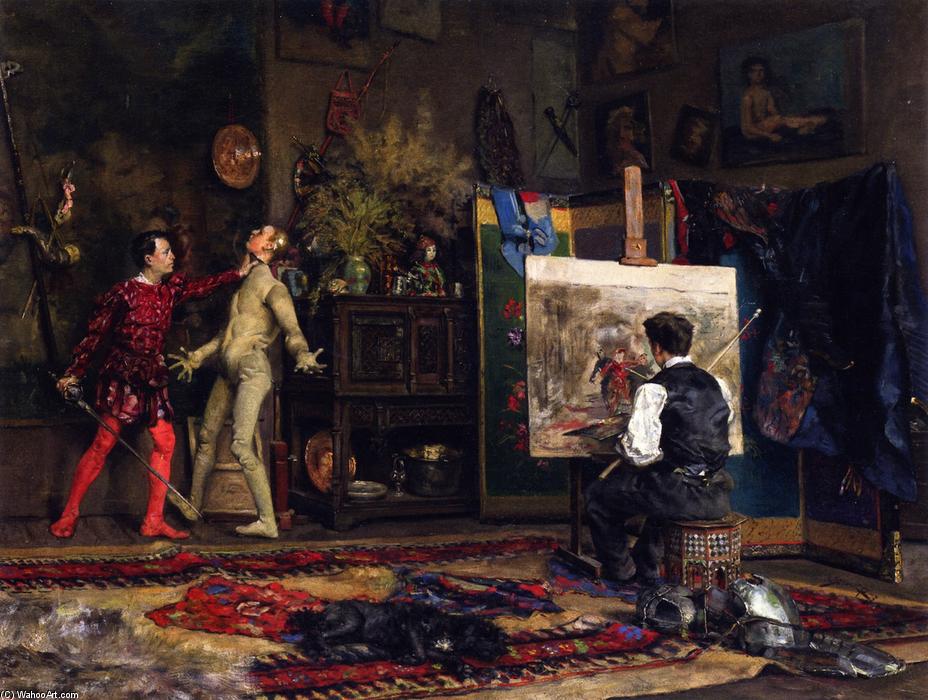 Wikioo.org - The Encyclopedia of Fine Arts - Painting, Artwork by Julius Leblanc Stewart - In the Artist's Studio