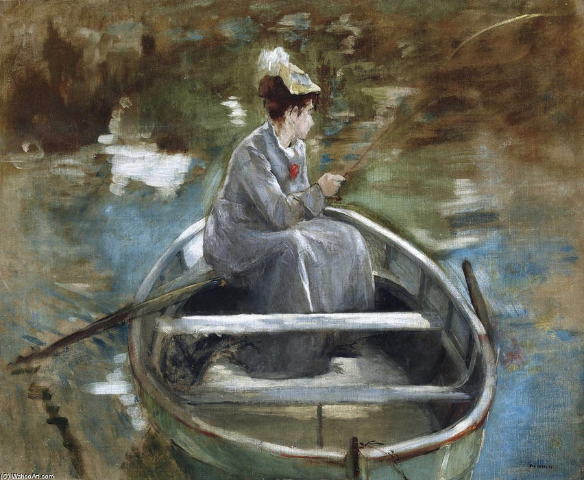WikiOO.org - Enciklopedija dailės - Tapyba, meno kuriniai Eva Gonzales - In The Boat
