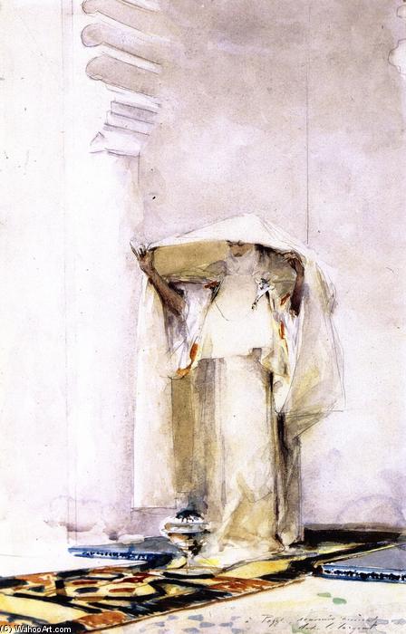 Wikioo.org - The Encyclopedia of Fine Arts - Painting, Artwork by John Singer Sargent - Incensing the Veil