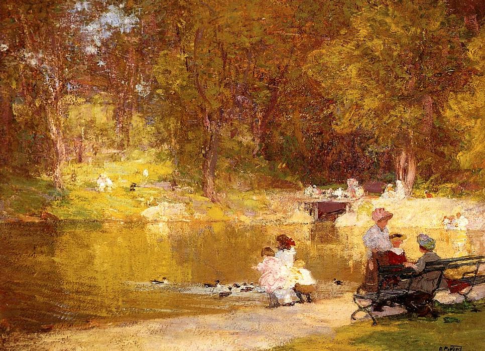 Wikioo.org - Bách khoa toàn thư về mỹ thuật - Vẽ tranh, Tác phẩm nghệ thuật Edward Henry Potthast - In Central Park