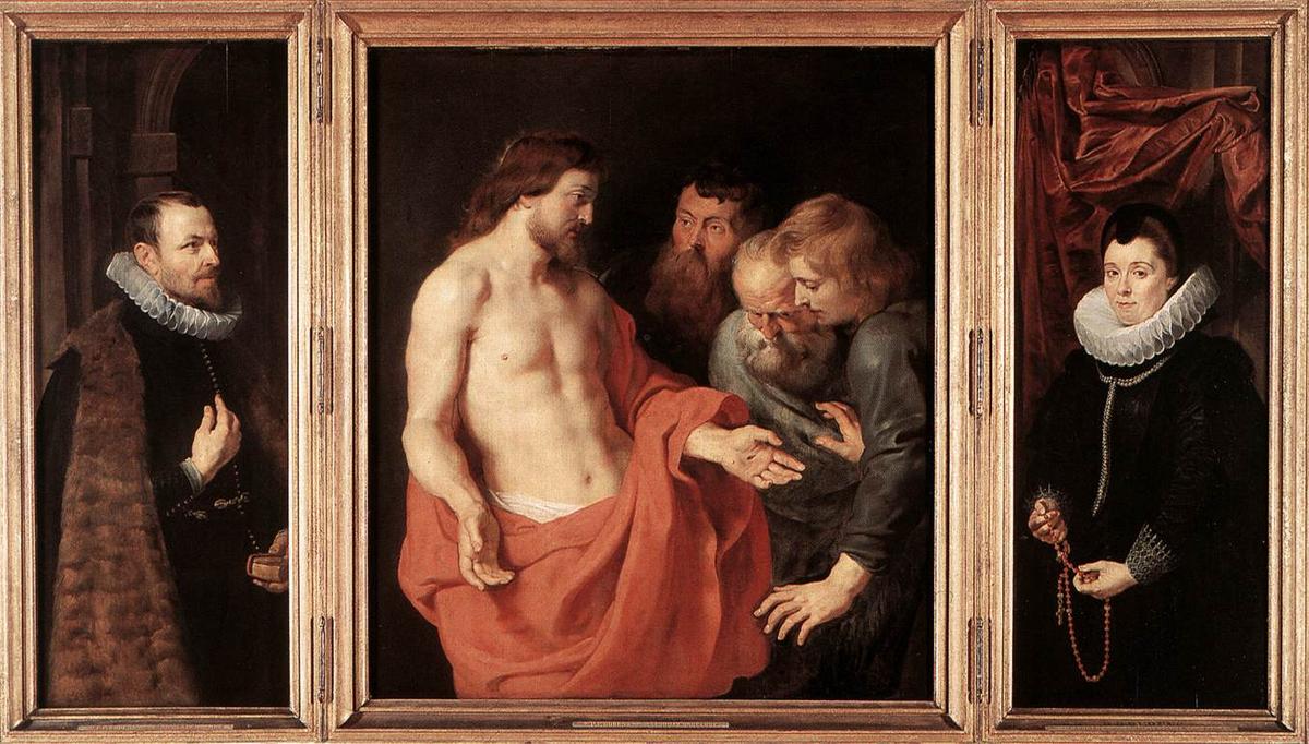 WikiOO.org - Enciclopédia das Belas Artes - Pintura, Arte por Peter Paul Rubens - The Incredulity of St. Thomas