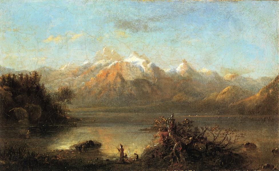 Wikioo.org – L'Enciclopedia delle Belle Arti - Pittura, Opere di Alfred Jacob Miller - Accampamento indiano