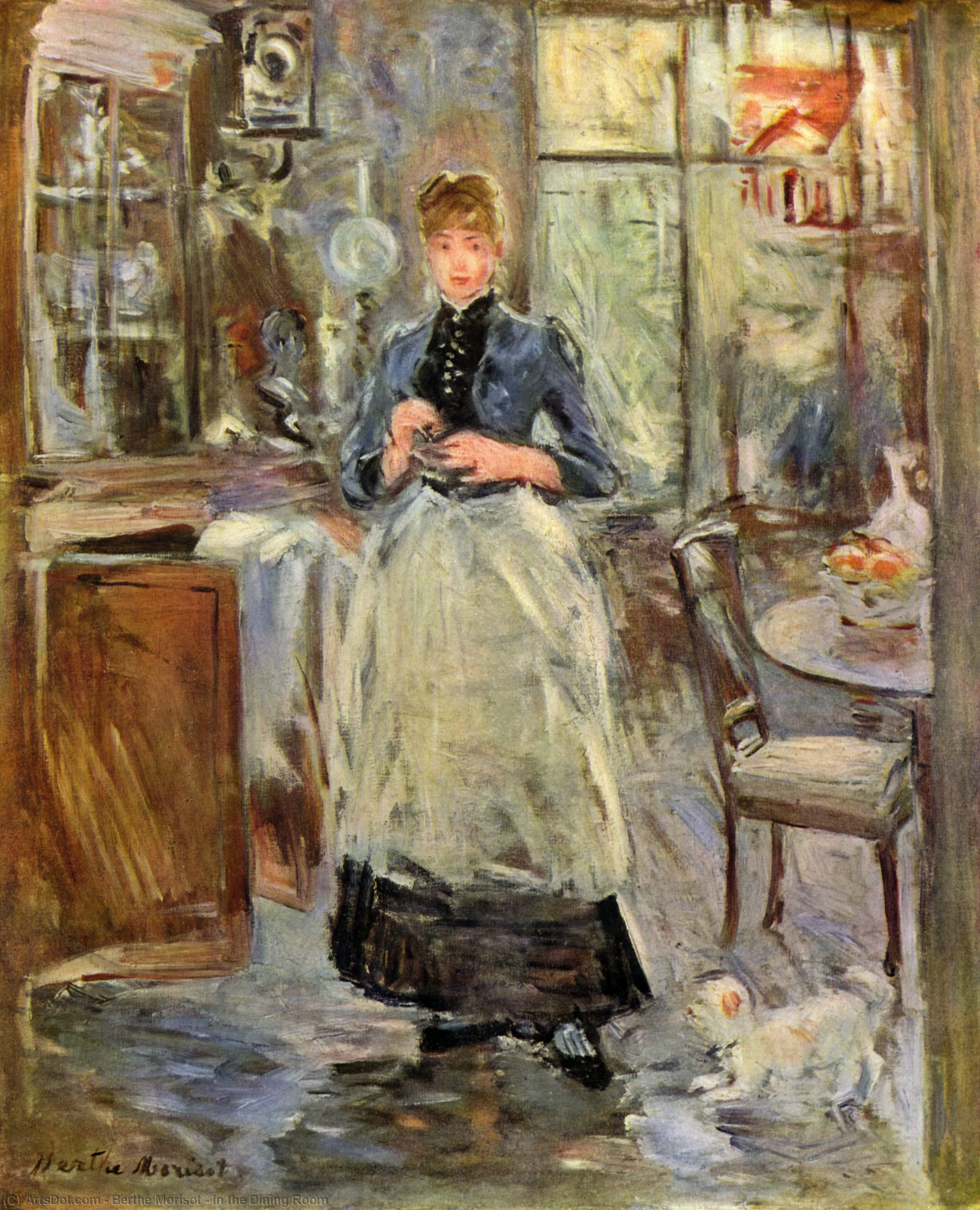 Wikioo.org - The Encyclopedia of Fine Arts - Painting, Artwork by Berthe Morisot - In the Dining Room