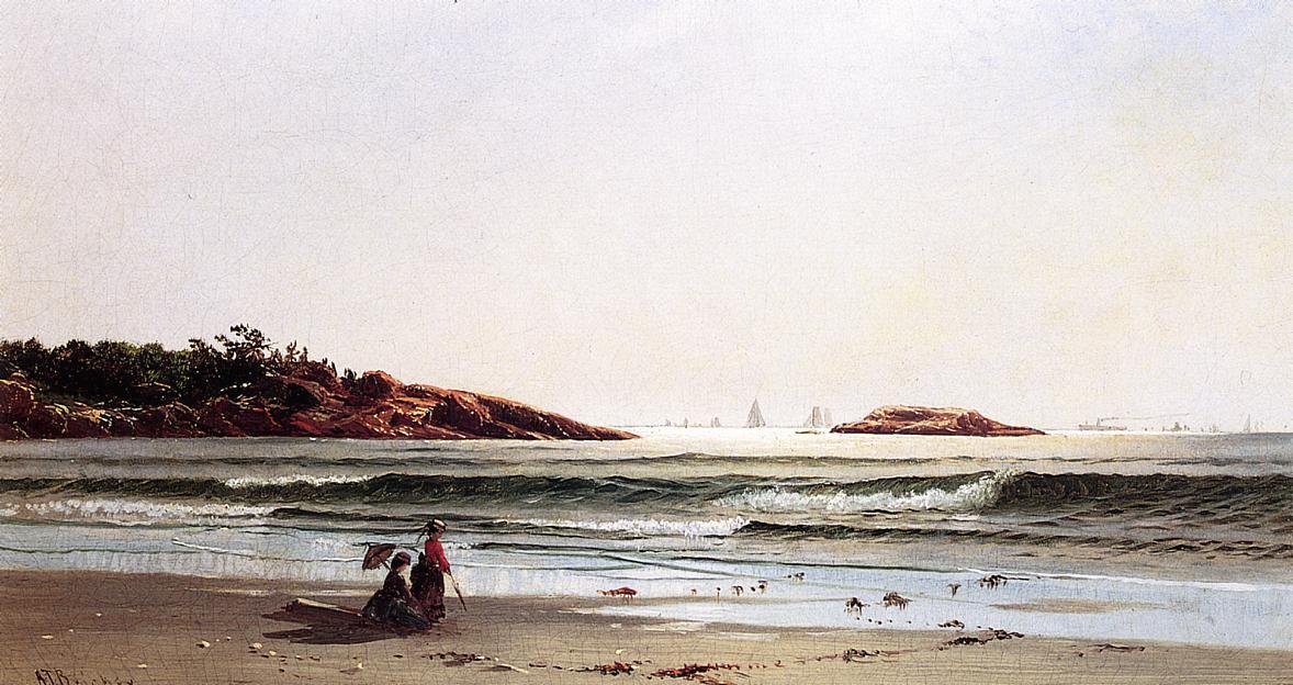 Wikioo.org - The Encyclopedia of Fine Arts - Painting, Artwork by Alfred Thompson Bricher - Indian Rock, Narragansett Bay