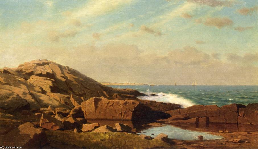 Wikioo.org - The Encyclopedia of Fine Arts - Painting, Artwork by William Stanley Haseltine - Indian Rock, Narragansett, Rhode Island