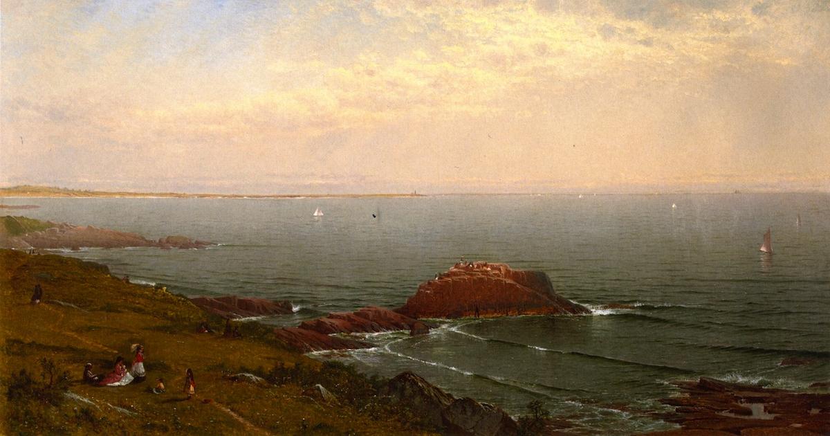 Wikioo.org - The Encyclopedia of Fine Arts - Painting, Artwork by Alfred Thompson Bricher - Indian Rock, Narragensett Bay