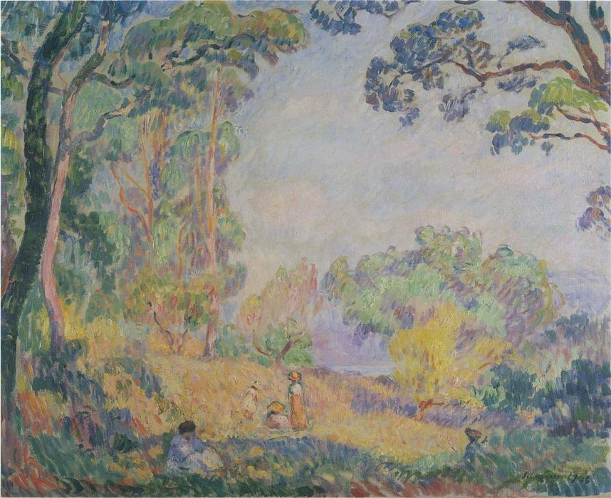 Wikioo.org - The Encyclopedia of Fine Arts - Painting, Artwork by Henri Lebasque - In a Field near the Sea