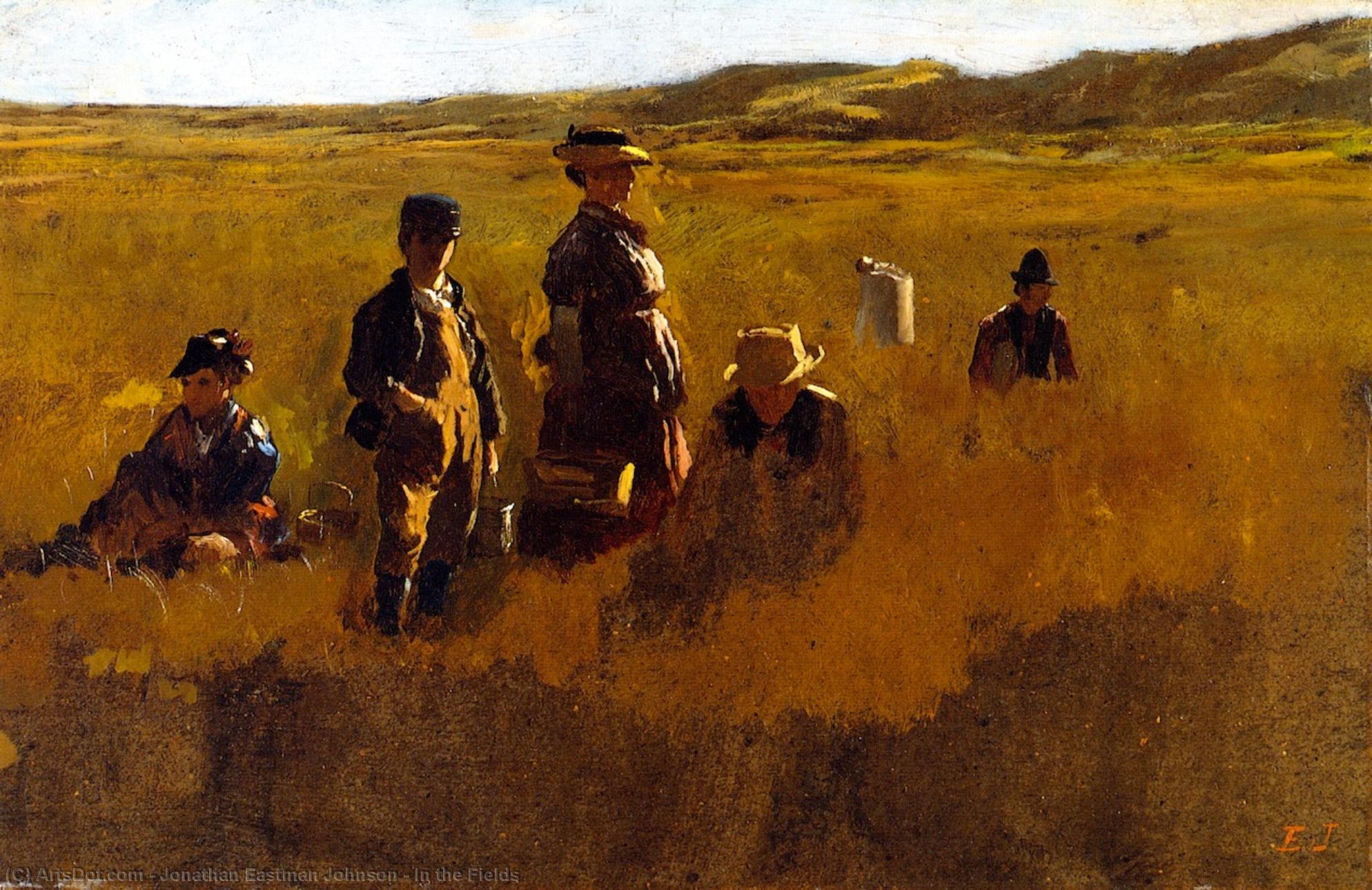Wikioo.org - The Encyclopedia of Fine Arts - Painting, Artwork by Jonathan Eastman Johnson - In the Fields