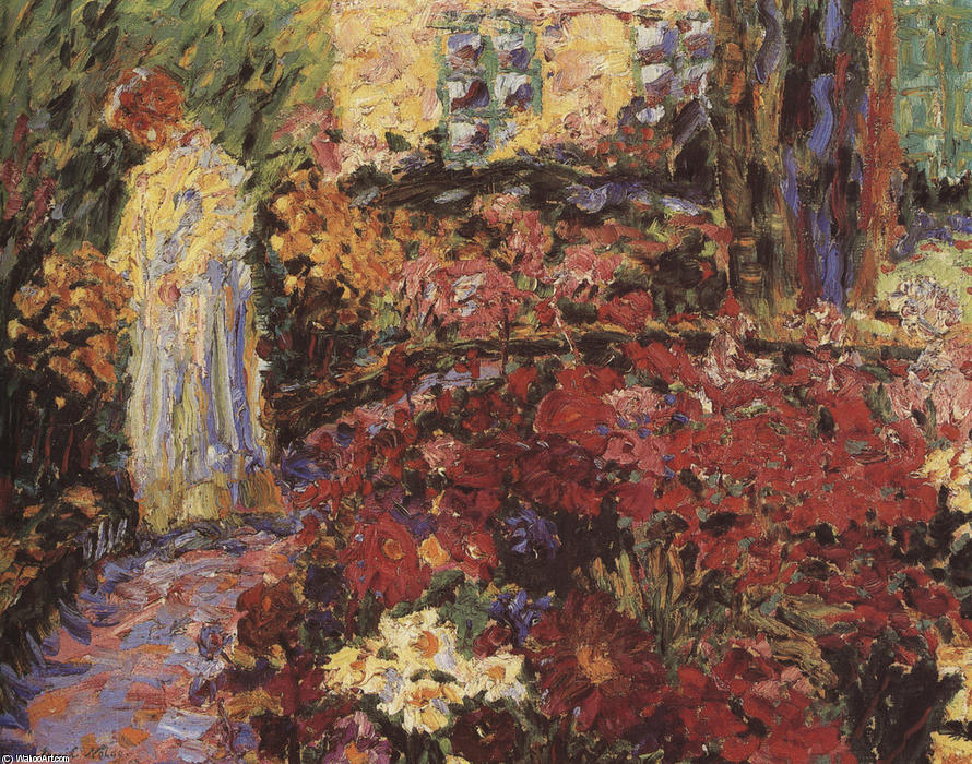 Wikioo.org - The Encyclopedia of Fine Arts - Painting, Artwork by Emile Nolde - In the Flower Garden