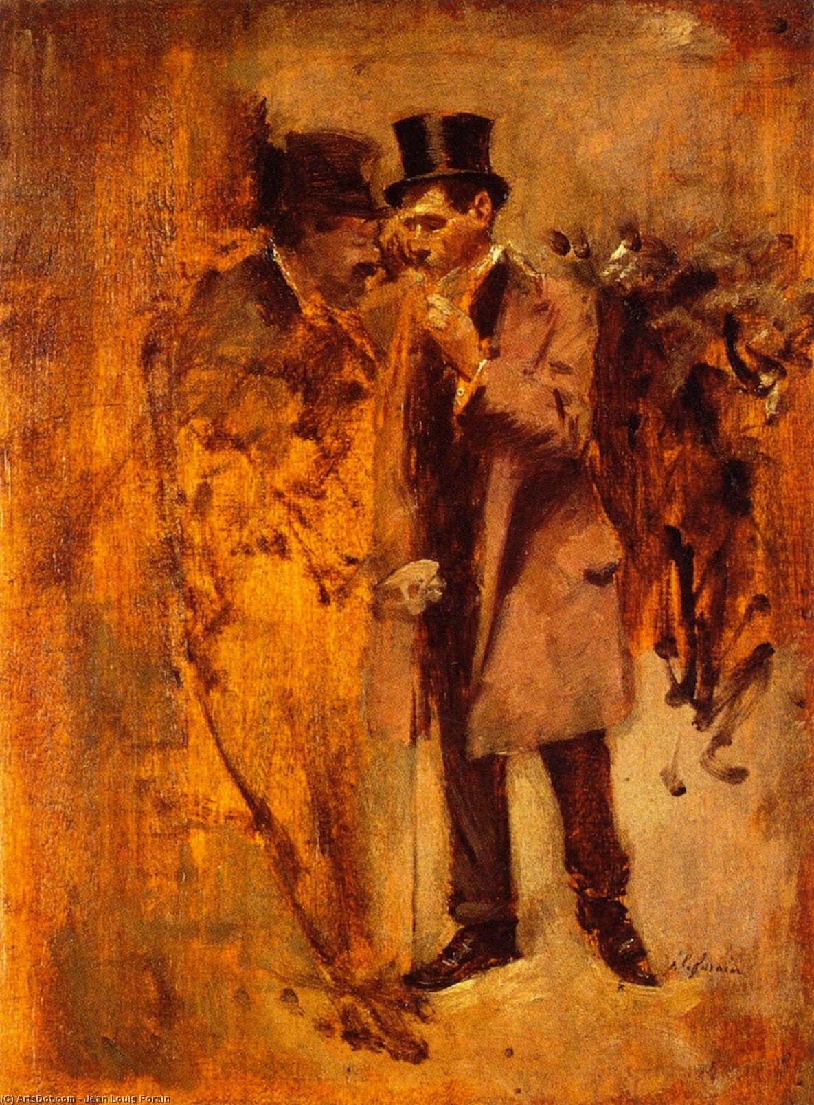 WikiOO.org - Enciklopedija likovnih umjetnosti - Slikarstvo, umjetnička djela Jean Louis Forain - In Front of the Stock Exchange No. 1