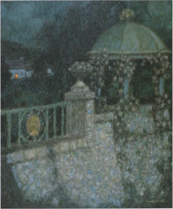 Wikioo.org - The Encyclopedia of Fine Arts - Painting, Artwork by Henri Eugène Augustin Le Sidaner - In the full moon