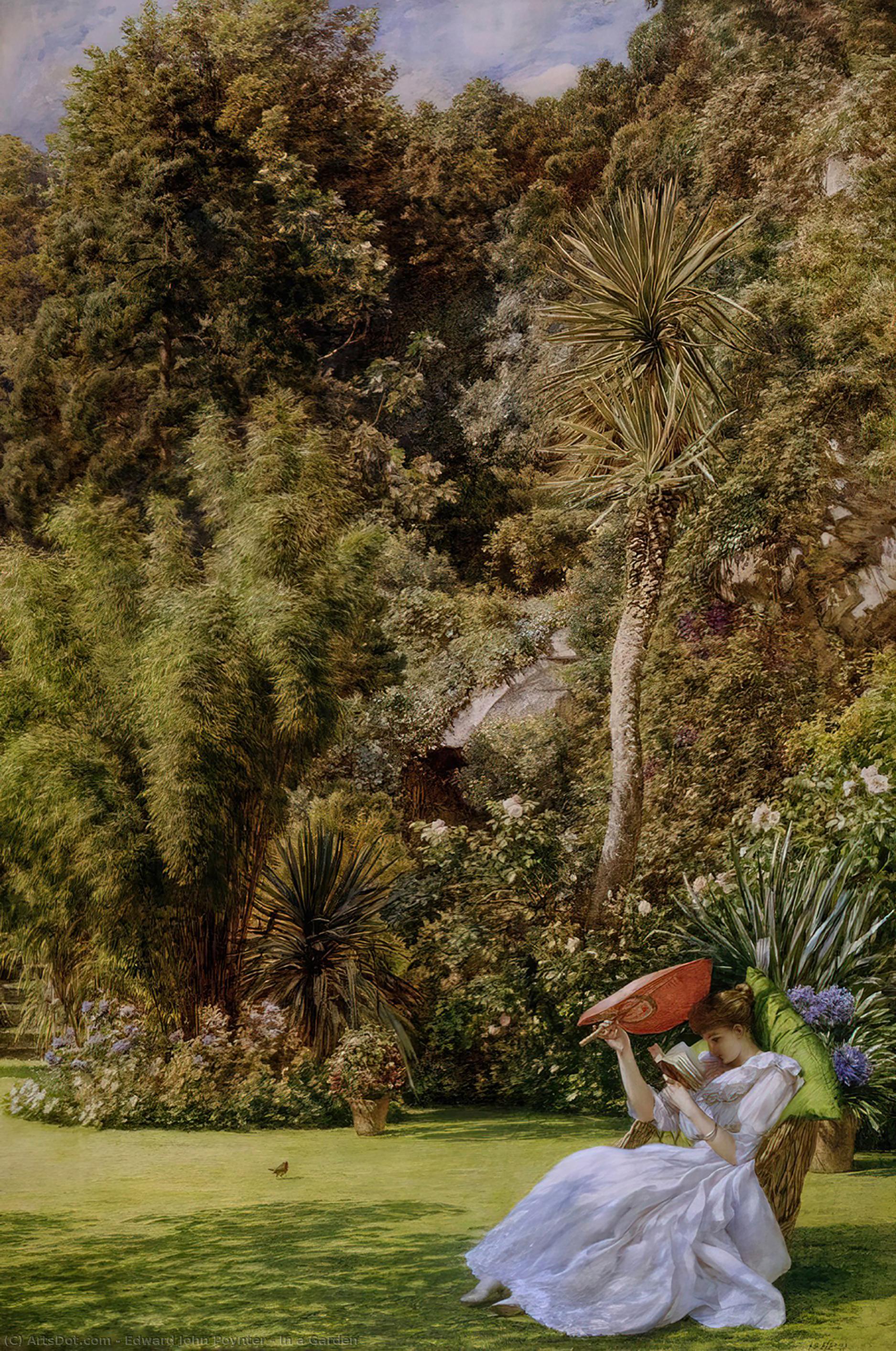 Wikioo.org - The Encyclopedia of Fine Arts - Painting, Artwork by Edward John Poynter - In a Garden