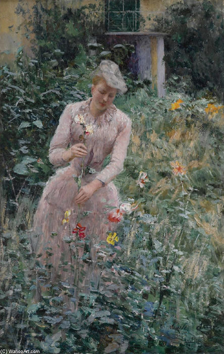 Wikioo.org - The Encyclopedia of Fine Arts - Painting, Artwork by Emil Claus - In the Garden