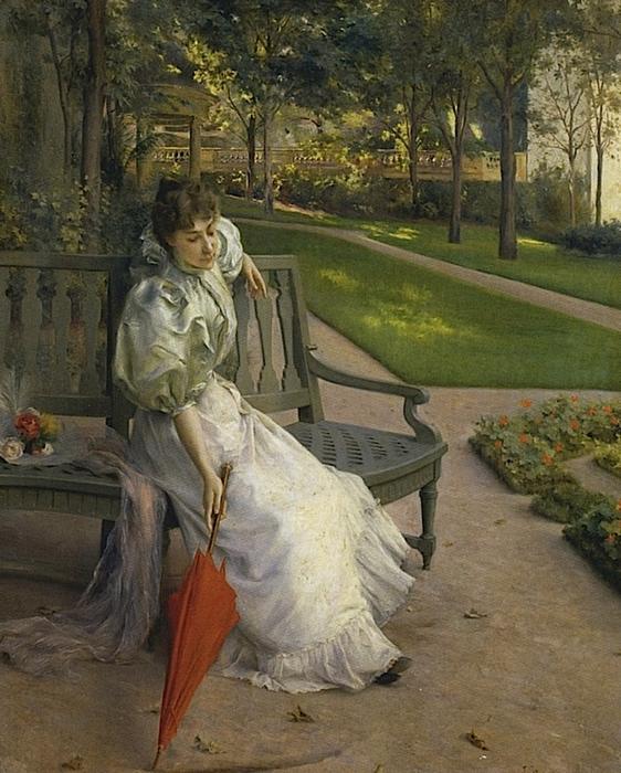 Wikioo.org - The Encyclopedia of Fine Arts - Painting, Artwork by Julius Leblanc Stewart - In the Garden