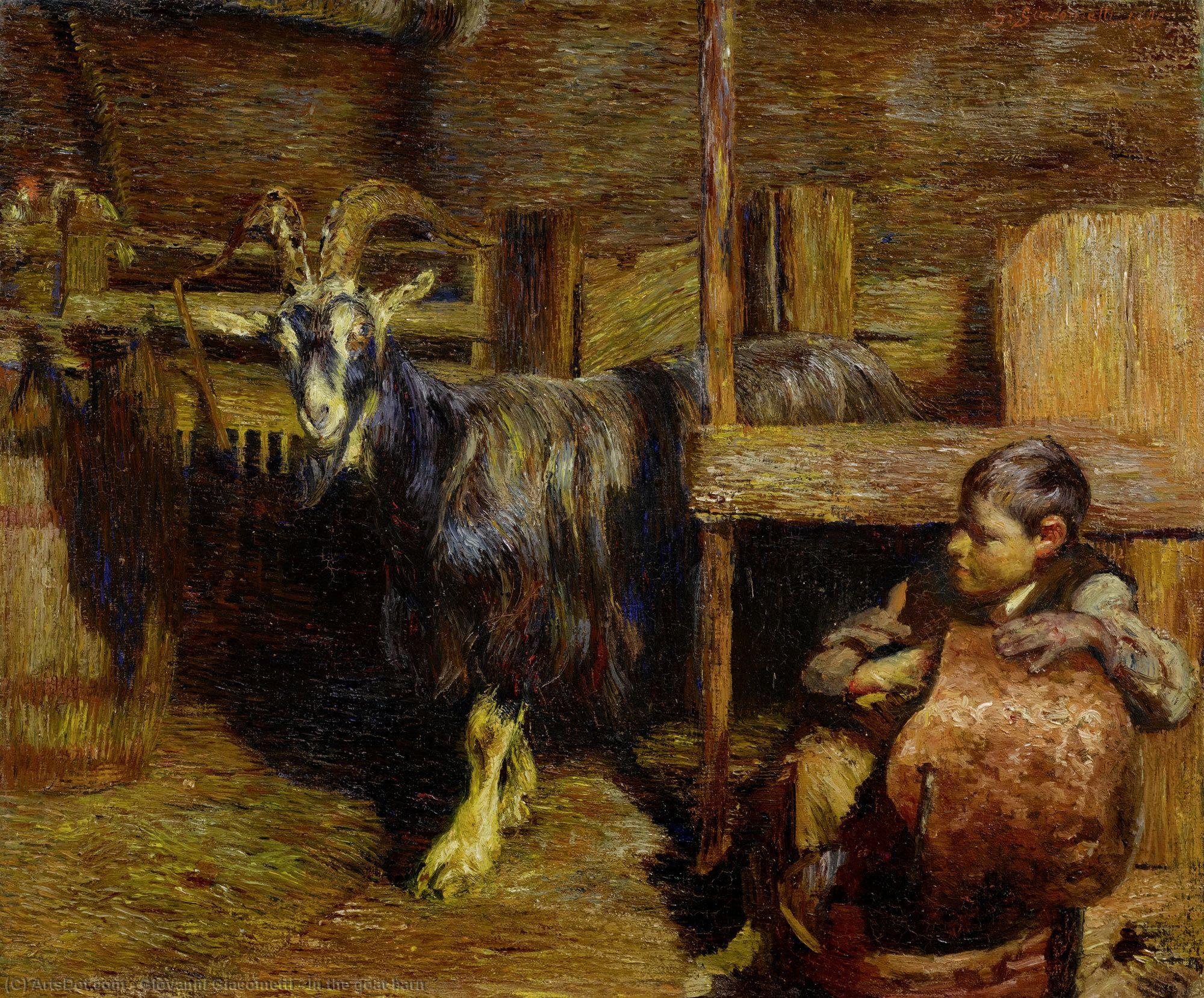 Wikioo.org – L'Encyclopédie des Beaux Arts - Peinture, Oeuvre de Giovanni Giacometti - dans le chèvre grange