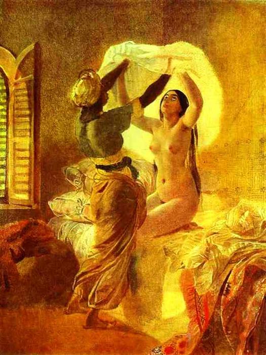 Wikioo.org - The Encyclopedia of Fine Arts - Painting, Artwork by Karl Pavlovich Brulloff - In a Harem