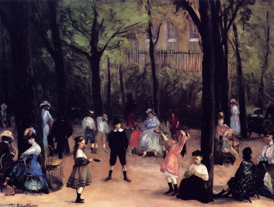 Wikioo.org - The Encyclopedia of Fine Arts - Painting, Artwork by William James Glackens - In the Luxembourg Gardens