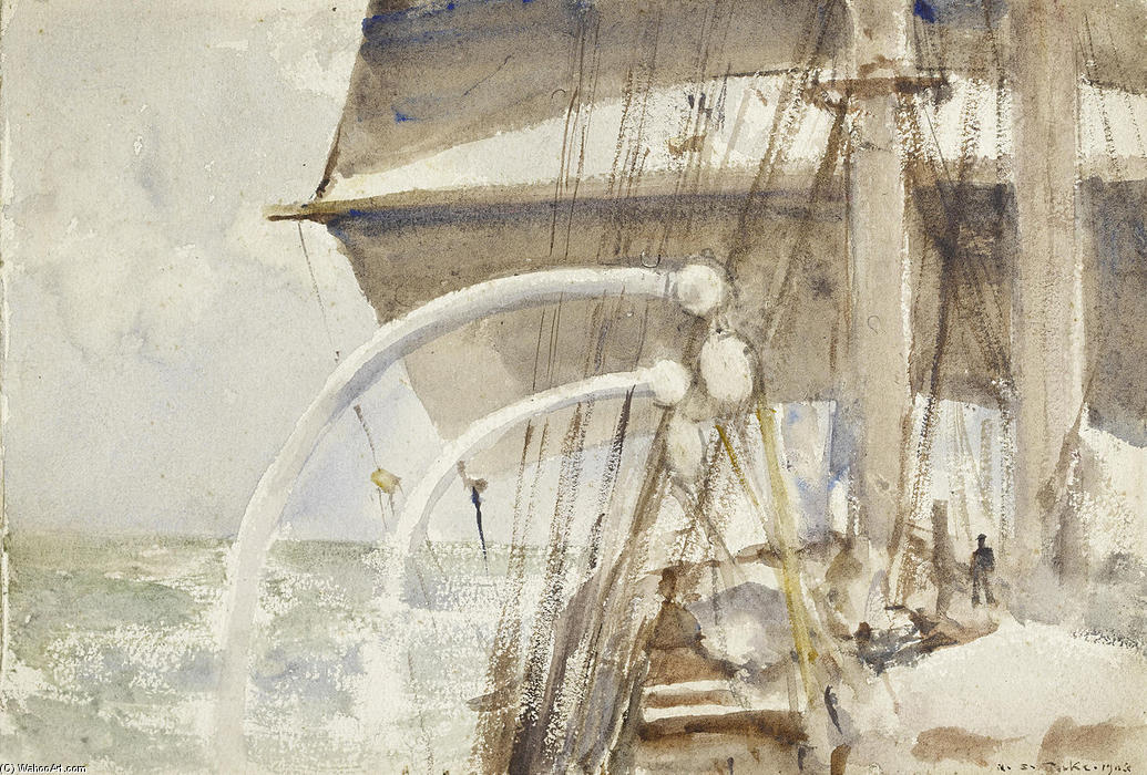 WikiOO.org - Енциклопедія образотворчого мистецтва - Живопис, Картини
 Henry Scott Tuke - In the North Sea