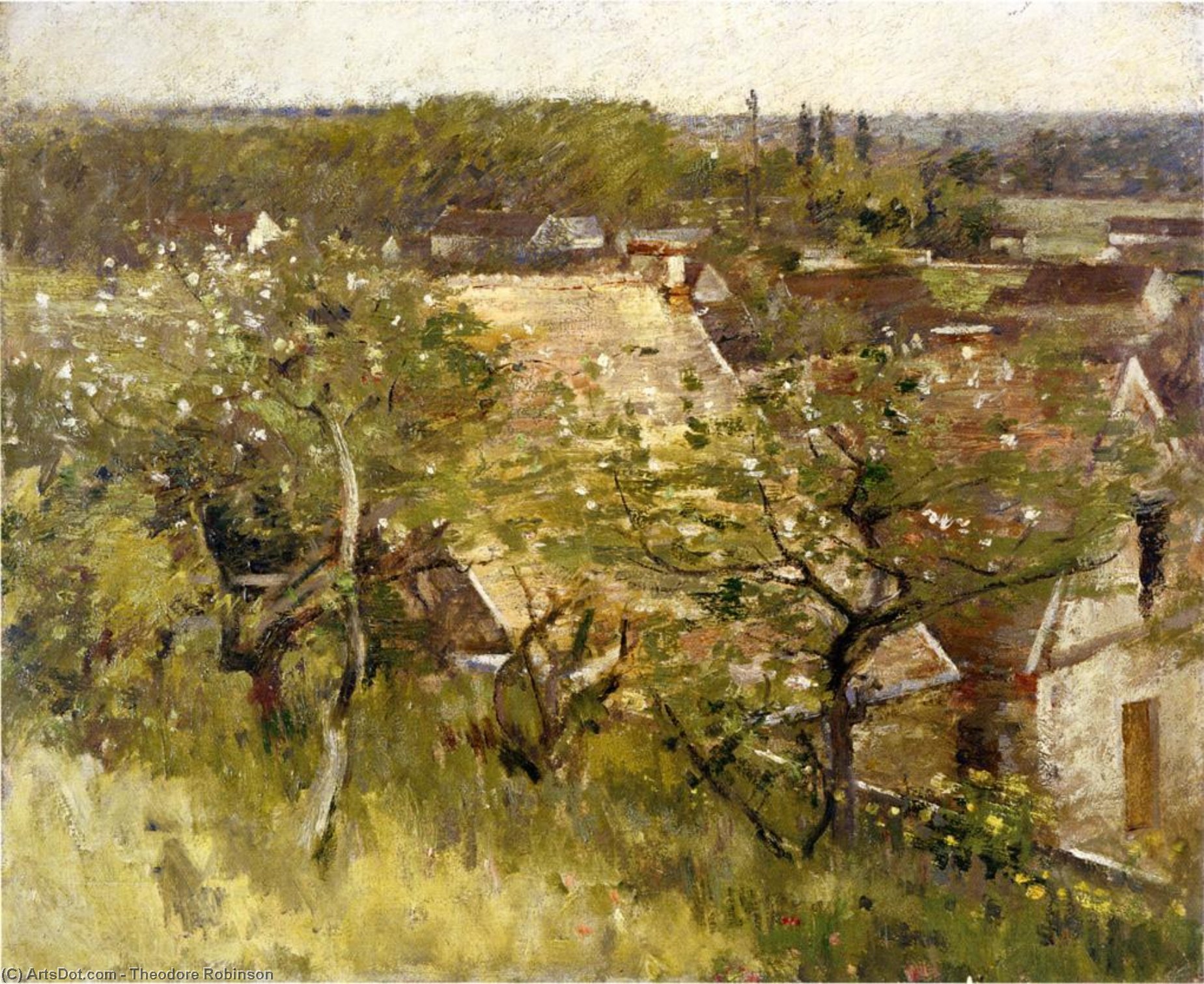 Wikioo.org - The Encyclopedia of Fine Arts - Painting, Artwork by Theodore Robinson - In the Orchard