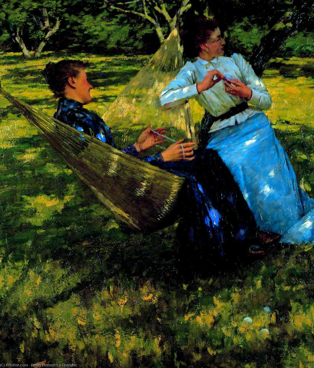 Wikioo.org - The Encyclopedia of Fine Arts - Painting, Artwork by Henry Herbert La Thangue - In the Orchard