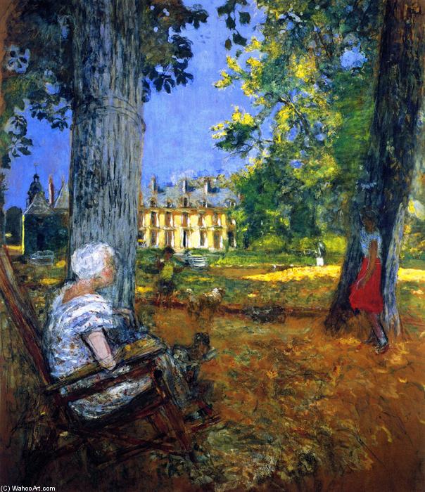 Wikioo.org - Bách khoa toàn thư về mỹ thuật - Vẽ tranh, Tác phẩm nghệ thuật Jean Edouard Vuillard - In the Park at the Château des Clayes