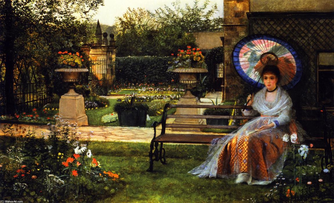Wikioo.org - The Encyclopedia of Fine Arts - Painting, Artwork by John Atkinson Grimshaw - In the Pleasaunce