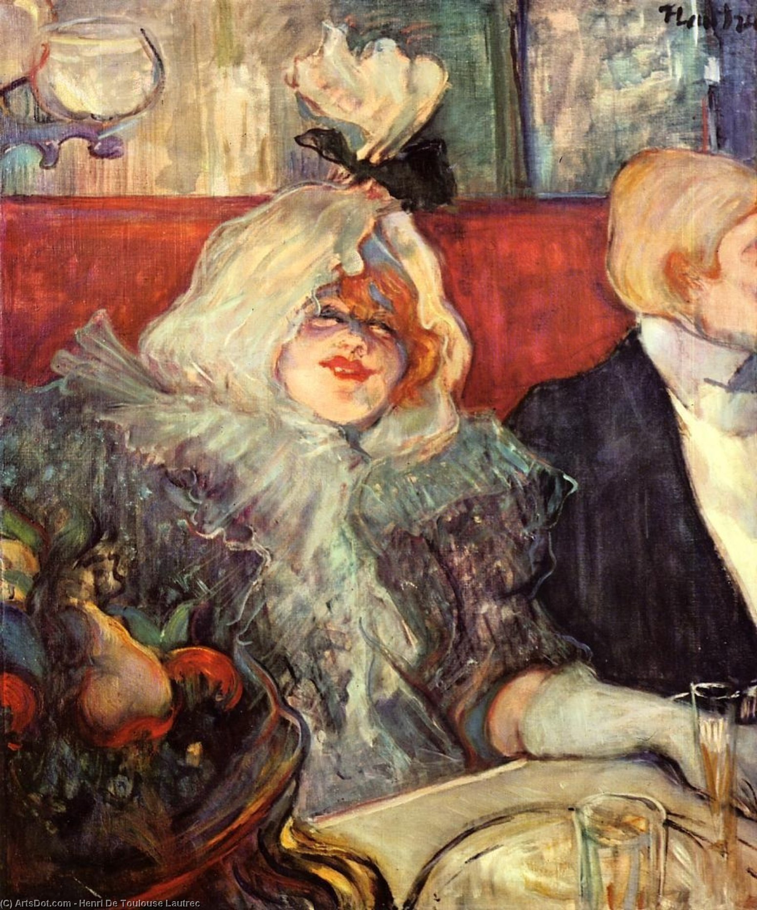 WikiOO.org - אנציקלופדיה לאמנויות יפות - ציור, יצירות אמנות Henri De Toulouse Lautrec - In a Private Room at the Rat Mort