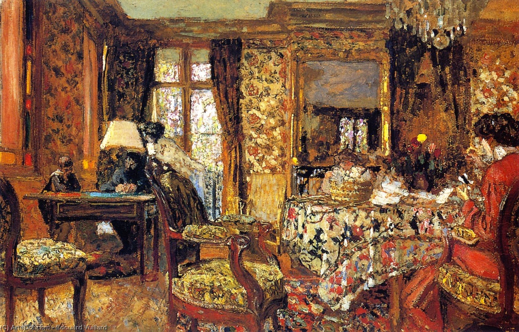 Wikioo.org - The Encyclopedia of Fine Arts - Painting, Artwork by Jean Edouard Vuillard - In the Room
