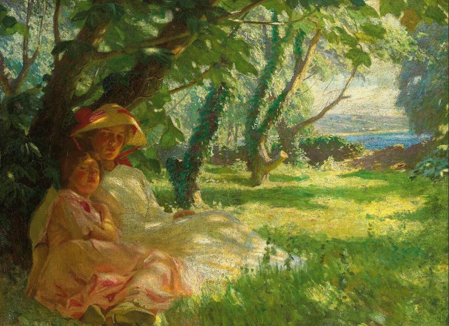 Wikioo.org - The Encyclopedia of Fine Arts - Painting, Artwork by Harold Knight - In the shade