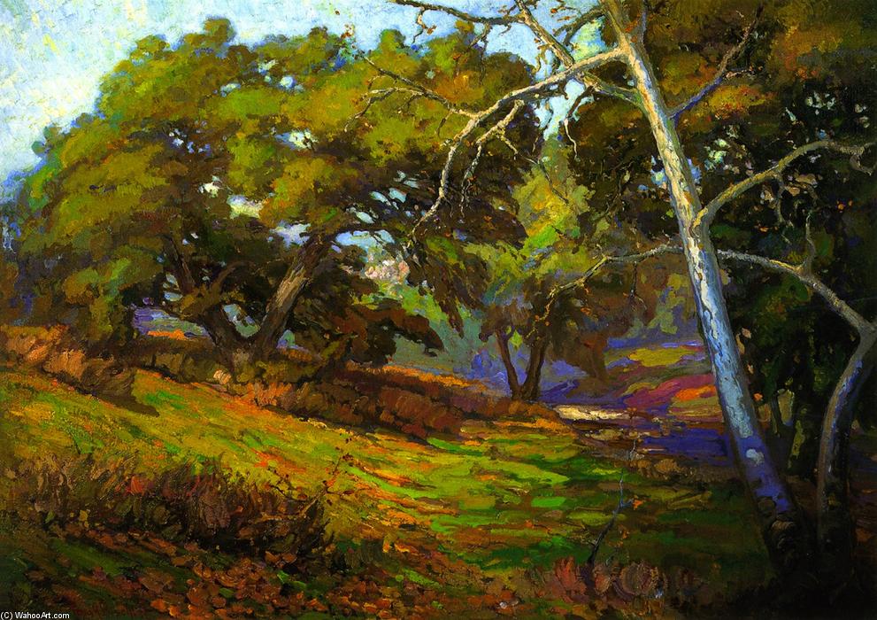 Wikioo.org - The Encyclopedia of Fine Arts - Painting, Artwork by Franz Bischoff - In the Shade of the Arroyo
