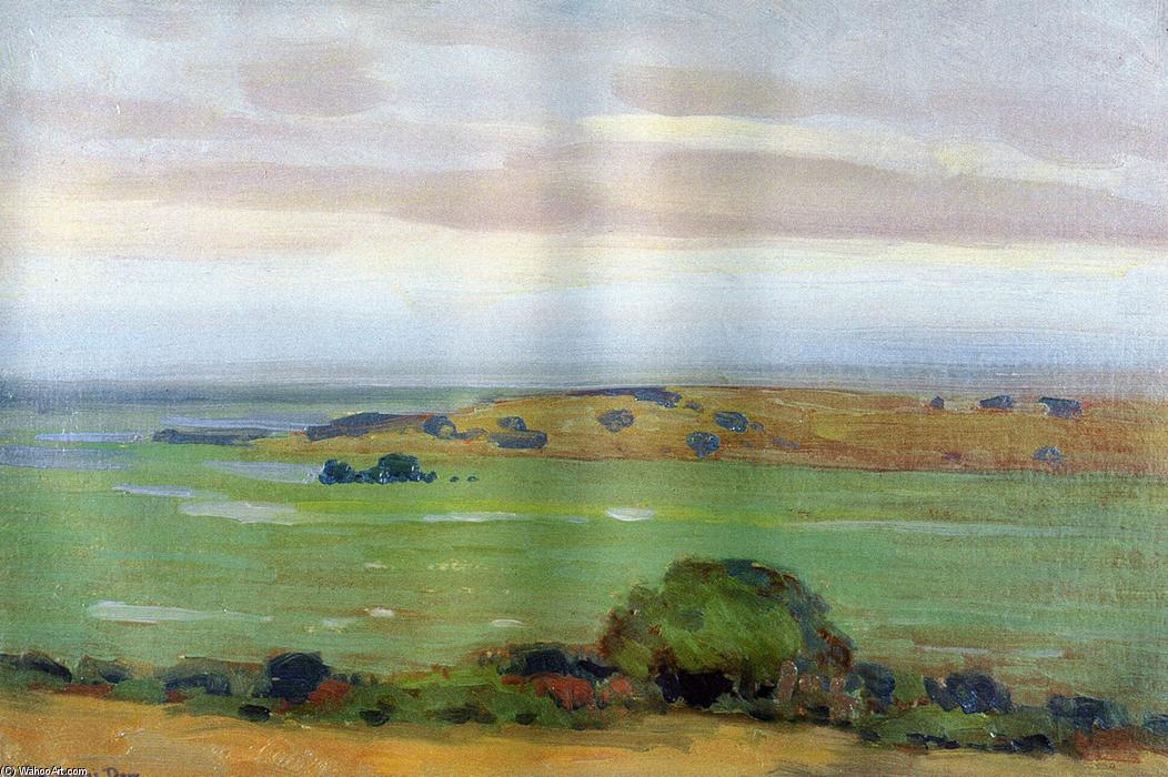 Wikioo.org - The Encyclopedia of Fine Arts - Painting, Artwork by Arthur Wesley Dow - In the Shadow of the Thundercloud