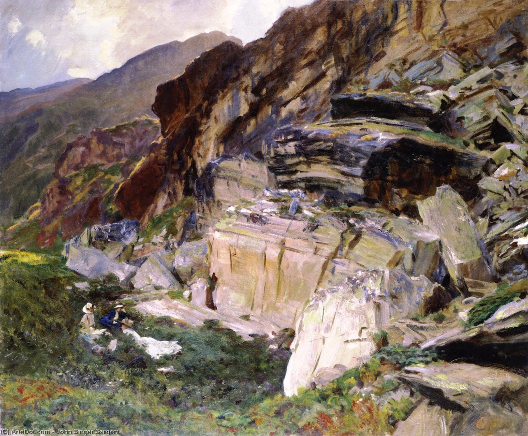 Wikioo.org - The Encyclopedia of Fine Arts - Painting, Artwork by John Singer Sargent - In the Simplon Valley
