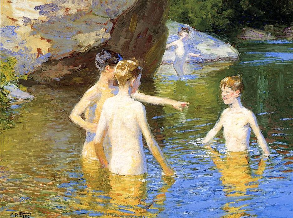 Wikioo.org – La Enciclopedia de las Bellas Artes - Pintura, Obras de arte de Edward Henry Potthast - En el verano